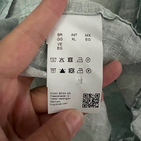 HUGO BOSS Lars Regular Fit Palm Frond Print Short Sleeve Button-up Shirt - Picture 2 of 9